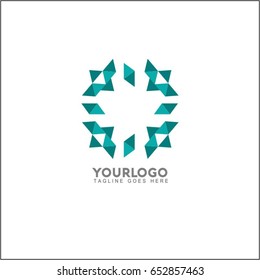 Abstract luxury font identity, designed using green triangle geometric shape. on white background, sign ,logo, symbol, icon, graphic, vector.