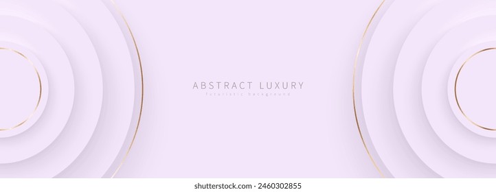Abstract luxury futuristic fion with circles and golden elements.