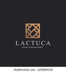 abstract luxury geometric logo template design. Vector illustration.