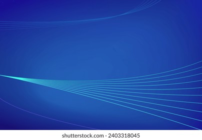 Abstract luxury glowing blended lines curved overlapping on dark blue background.Vector illustration.