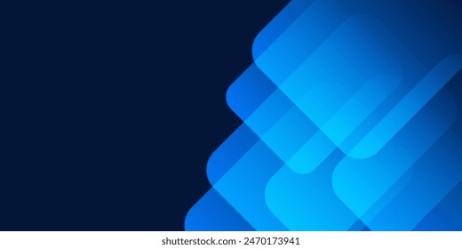 Abstract luxury glowing curved lines overlapping on dark blue background. Premium award design template. Vector illustration eps 10