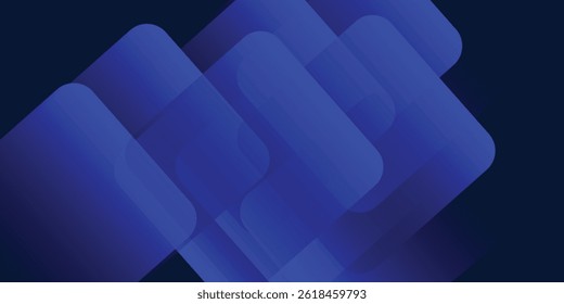 Abstract luxury glowing curved lines overlapping on dark blue background. Premium award design template vector eps10