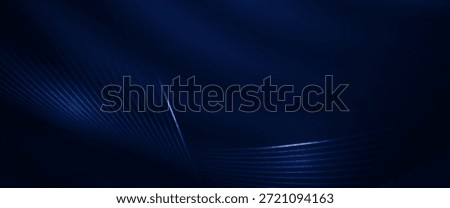 Abstract luxury glowing lines curved overlapping on dark blue background. Template premium award design. Vector illustration