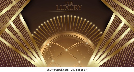 Fundo de ouro de luxo abstrato com efeito de luz