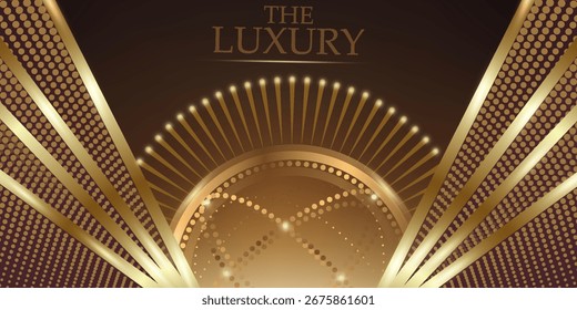 Abstrakter luxuriöser goldener Hintergrund mit Lichteffekt