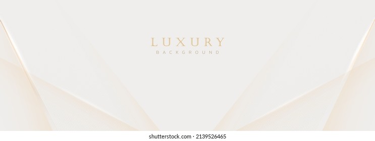 Abstract luxury gold background. Modern golden line wave design template. Premium soft cream with elegant geometric banner vector illustration