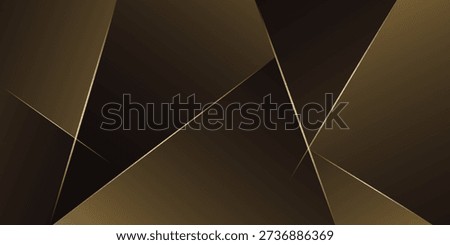 Abstract Luxury gold black with glowing lines background, Elegant polygon background vector for branding presentation. eps 10