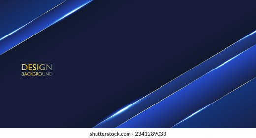 Abstract luxury gold blue template design. Contemporary style graphic. Vector illustration for presentation, banner, cover, web, flyer, card, poster, wallpaper, texture, slide, social media