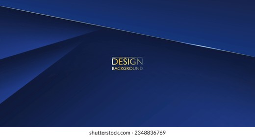 Abstract luxury gold blue template design. Contemporary style graphic. Vector illustration for presentation, banner, cover, web, flyer, card, poster, wallpaper, texture, slide, social media