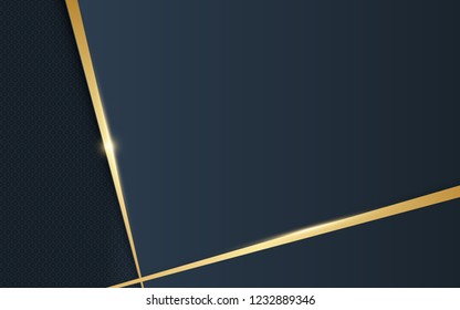 Abstract luxury gold and dark blue background