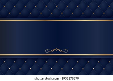 Abstract Luxury Gold And Dark Blue Background