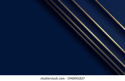 Abstract luxury gold and dark blue background