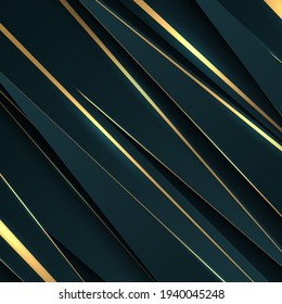 Abstract luxury gold and dark blue background