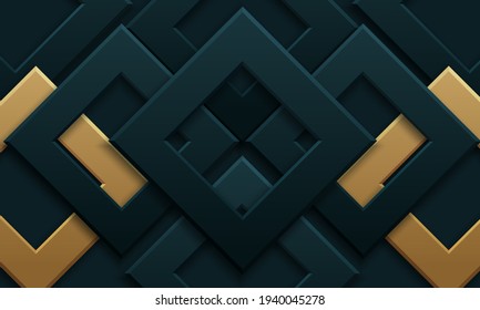 Abstract luxury gold and dark blue background