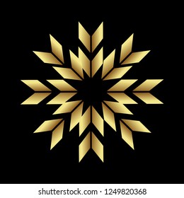 abstract luxury gold flower vector logo