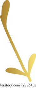 Resumen de elementos vectores de flores de oro de lujo