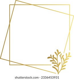 Abstract luxury gold flower vector element