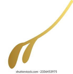 Abstract luxury gold flower vector element