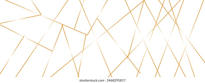 Abstract luxury gold geometric random chaotic lines. Random geometric line pattern on a transparent background. Random chaotic lines abstract geometric patterns of modern design.	