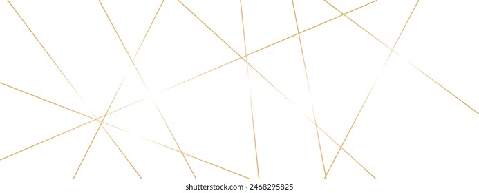 Abstract luxury gold geometric random chaotic lines. Random geometric line pattern on a transparent background. Random chaotic lines abstract geometric patterns of modern design.	