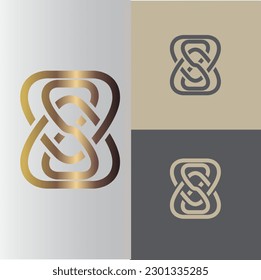 Resumen del diseño del logotipo del vector oro de lujo. Lujo, sencillez y belleza. Modelo de logotipo dorado de lujo.