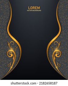 abstract luxury golden floral background