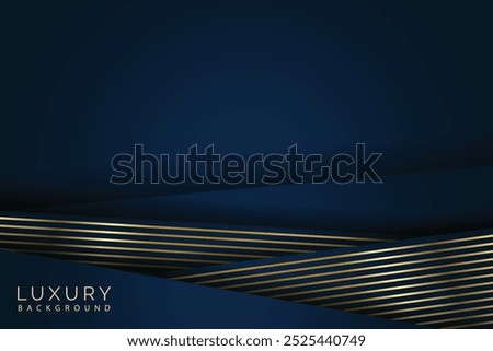 Abstract luxury golden lines diagonal overlapping on blue background can be used for greetings, cards, invitation, wallpaper, web, blog, graphic and printing.