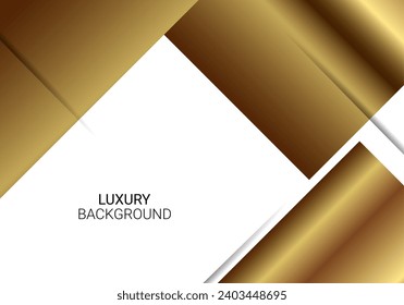 Abstract luxury golden lines isolated on white vector