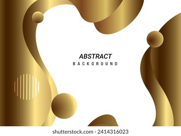 Abstract luxury golden lines isolated on white vector