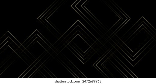 abstract luxury golden lines on the dark background