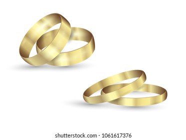Abstract luxury golden ring. Vector light circles and spark light effect.