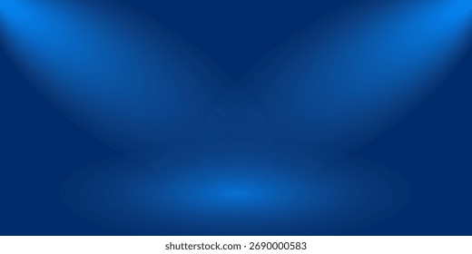 Abstractas gradiente de lujo Fondo azul. Anuncio Studio liso azul oscuro con viñeta negra.