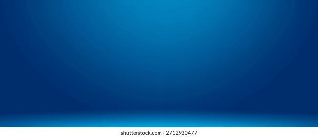 Abstract Luxury gradient Blue background. Smooth Dark blue with Black vignette Studio Banner.