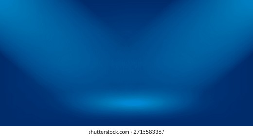 Abstract Luxury gradient Blue background. Smooth Dark blue with Black vignette Studio Banner.