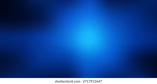 Abstrakt Luxus Farbverlauf Blauer Hintergrund. Glattes Dunkelblau mit schwarzer Vignette Studio Banner.