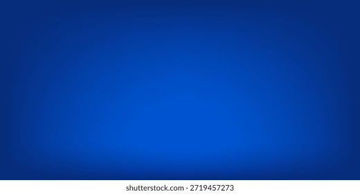 Abstract Luxury gradient Blue background. Smooth Dark blue with Black vignette Studio Banner.