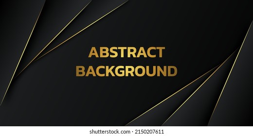 Abstract luxury gray and balck template design with gold glitters template. Overlapping style of artwork classic background. illustration vector. black background overlap grey vector illustrator