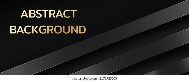 Abstract luxury gray and balck template design with gold glitters template. Overlapping style of artwork classic background. illustration vector. black background overlap grey vector illustrator