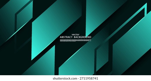 Abstractas fondo verde de lujo con diseño de concepto de patrón en forma de flecha diagonal con luz. Fondo fresco del elemento del Anuncio. Vector Eps10