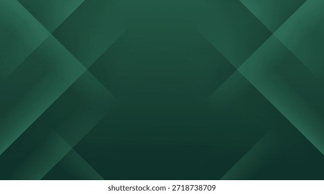 Abstract Luxury Green Background with Elegant Shiny Golden Lines, Geometric Layers, and Premium Modern Design