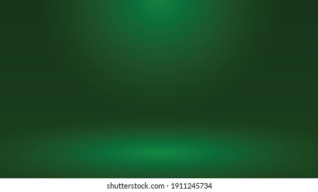 Abstract luxury Green color gradient  used as background studio wall for display your products 
