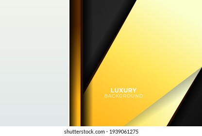 abstract luxury grey and gold shape background banner.