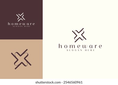 abstract luxury homeware iconic logo design vector illustration. creative homeware symbol logo vector design template with modern, elegant and simple styles 