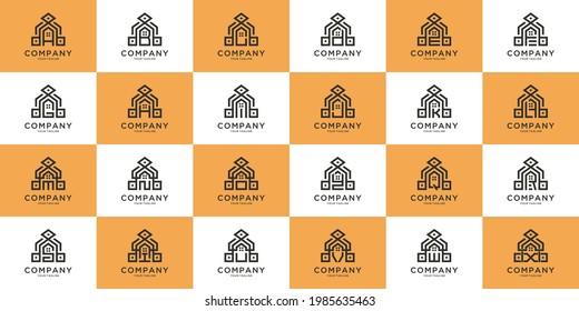 Abstract luxury house logo with initial letter a to z design