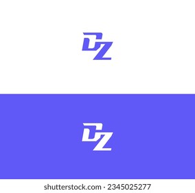 Resumen de la letra inicial de lujo DZ, logo de ZD.