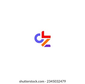 Abstract luxury initial letter DZ, ZD logo.