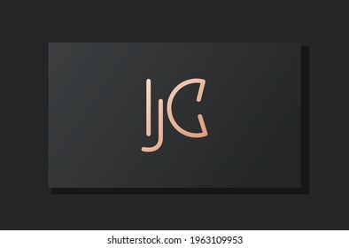 Abstract luxury initial letter JC logo. This logo incorporate with abstract typeface in the creative way.It will be suitable for which company or brand name start those initial.