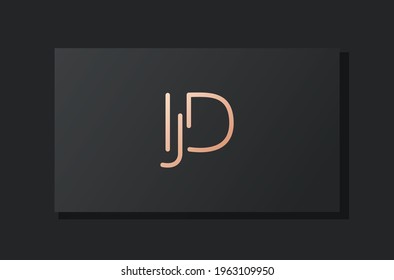 Abstract luxury initial letter JD logo. This logo incorporate with abstract typeface in the creative way.It will be suitable for which company or brand name start those initial.