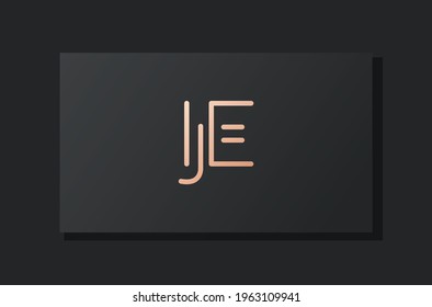 Abstract luxury initial letter JE logo. This logo incorporate with abstract typeface in the creative way.It will be suitable for which company or brand name start those initial.