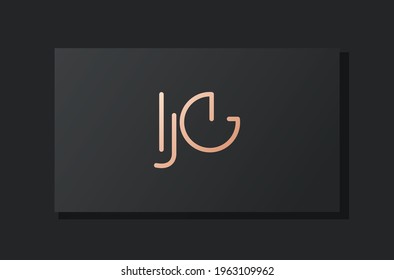 Abstract luxury initial letter JG logo. This logo incorporate with abstract typeface in the creative way.It will be suitable for which company or brand name start those initial.